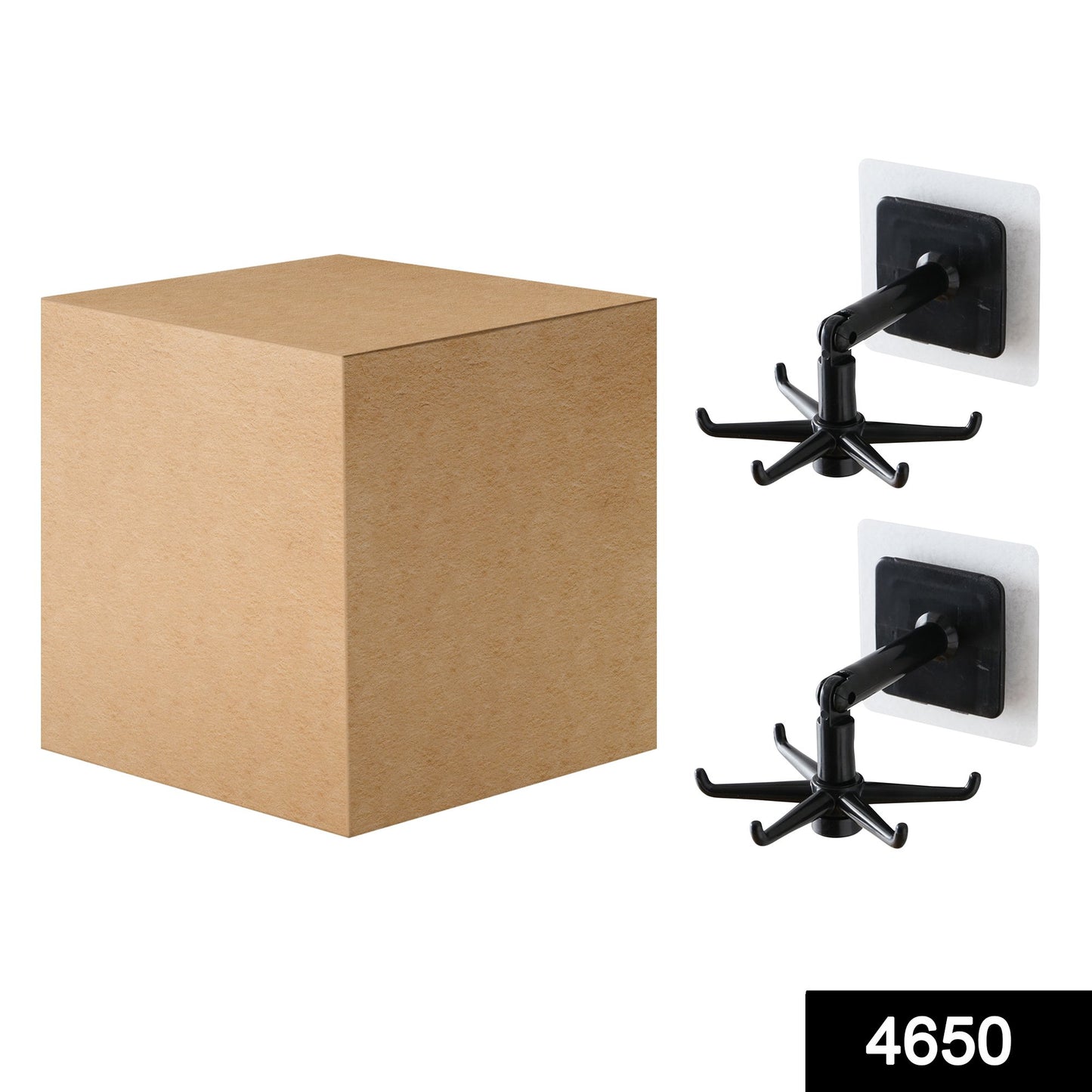 4650 360 Rotatable Hooks For Hanging (Pack Of 2) (Brown Box)