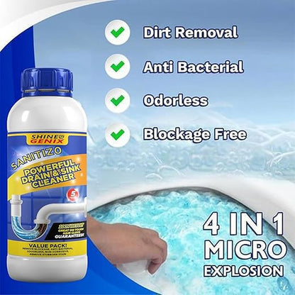 Sanitizo Drain Cleaner Powder Powerful Drain & Sink Cleaner pack of 2