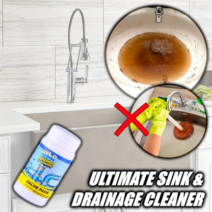 Powerful Sink And Drain Cleaner Portable Powder Cleaning Tool Super Clog Remover Chemical Powder Agent For Kitchen Toilet Pipe Dredging (110 Gm)